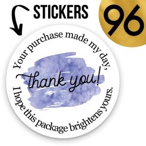 96 Posh Packaging Sticker Labels 2" Round Poshmark